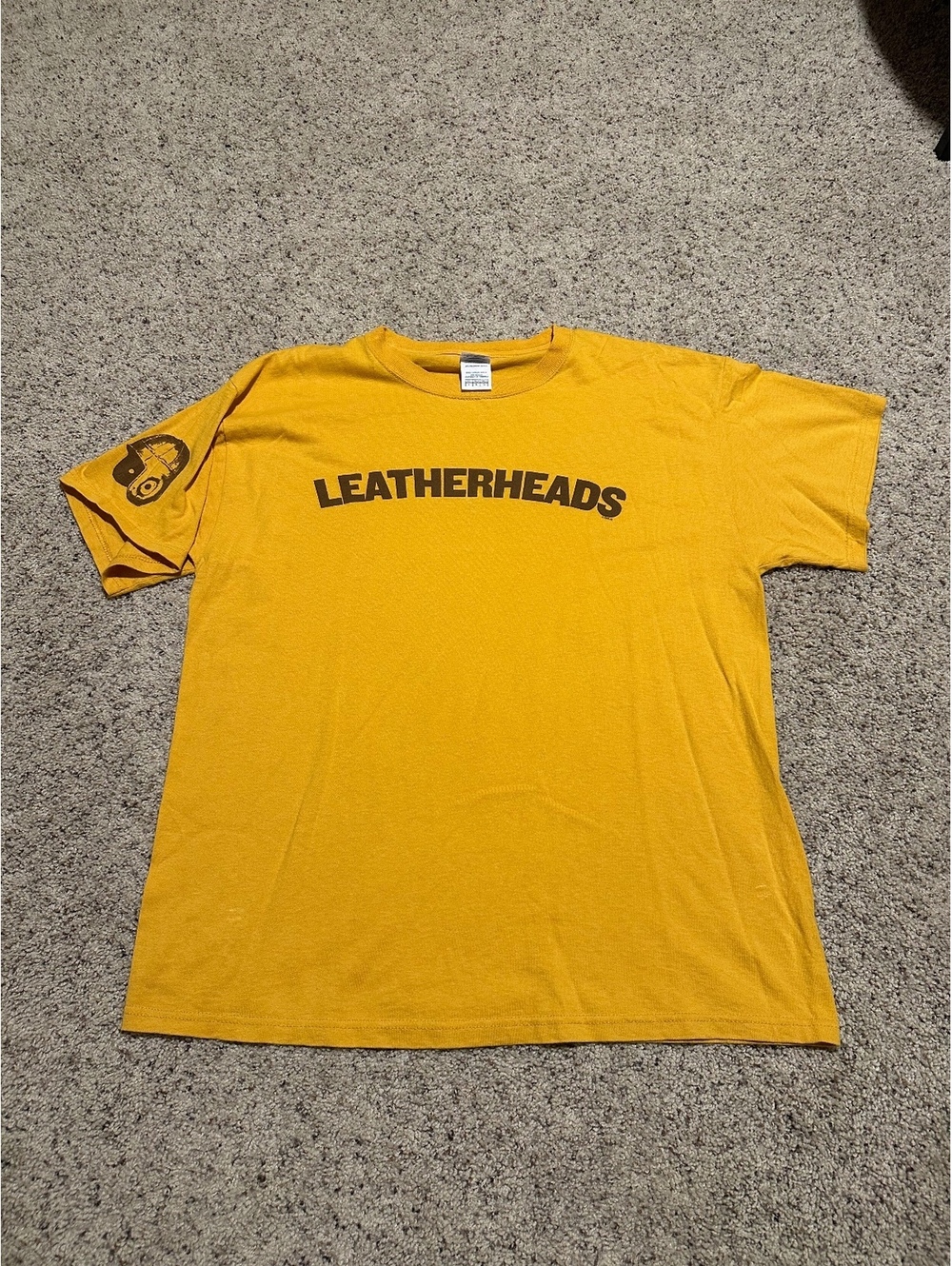 Leatherheads Yellow Graphic T-Shirt Size Large